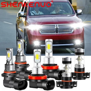 Combo de 6 faros LED altos bajos + kit de bombillas antiniebla para Dodge Durango 2011 2012 2013 - Imagen 1 de 12