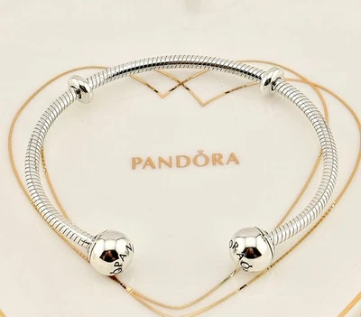 Nuevo Brazalete Abierto Estilo Cadena Serpiente Momentos Pandora 100% Genuino 598291-S2 17,5 cm Foto 1 de 4