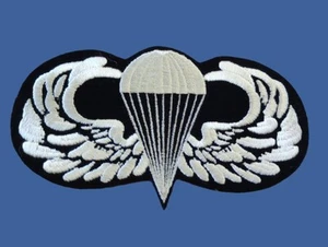 US MILITARY ARMY AIRBORNE JUMP WINGS PATCH EMBROIDERED LARGE BACK PATCH 7" X 4" - Picture 1 of 3