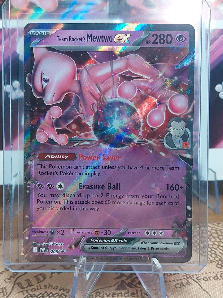 Team Rocket's Mewtwo ex 205 Sv: Scarlet & Violet Promo Card Holo NM - Image 1 of 1