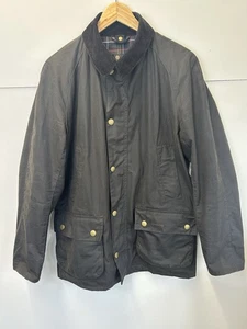 Barbour Ashby Wax Waterproof Cotton, Green Tartan Jacket Coat Size S - Picture 1 of 14