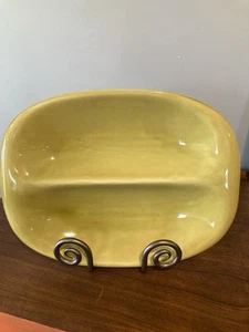 Plato dividido amarillo moderno americano Russel Wright Steubenville Chartreuse - Imagen 1 de 7
