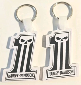 2 Harley Davidson Dealership Key Chain Skull #1 Thiensville Wisconsin - Picture 1 of 4