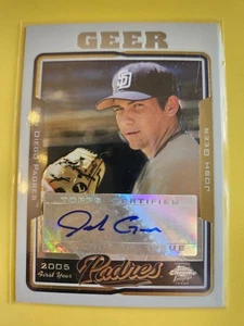 2005 Topps Chrome Update Autograph #UH228 Josh Geer RC - San Diego Padres - Picture 1 of 2
