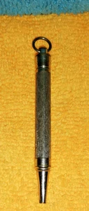 Kleiner antiker Bleistift 30er Jahre, mechanischer Anhänger Metall Silber Art Deco - Bild 1 von 4