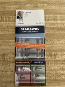 2014 Seattle Seahawks NFL Football Schedule - Picture 1 of 4