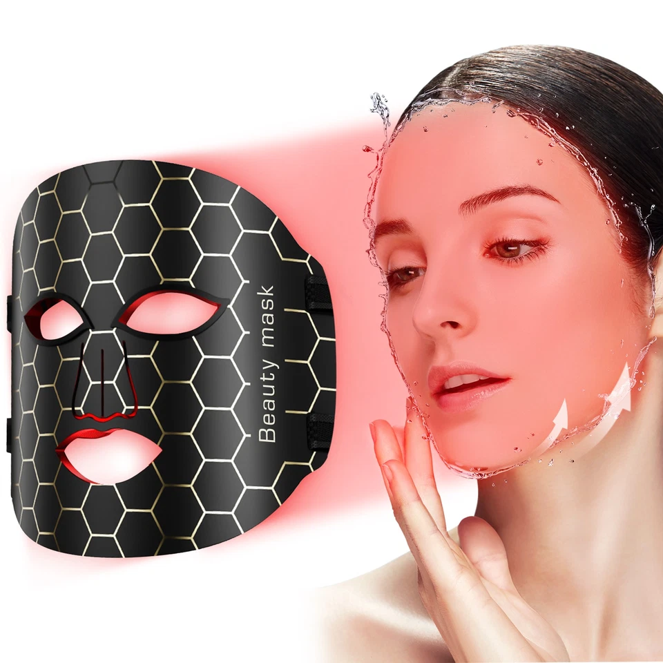 7 Colors LED Light Photon Face Mask Rejuvenation Facial Skin Therapy Wrinkle USA - Image 1 of 4