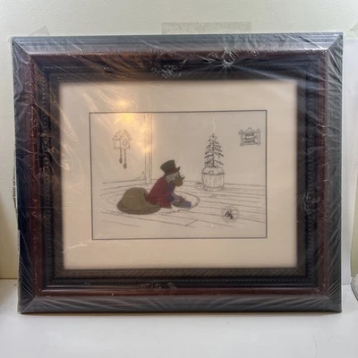 Cuento de Navidad Mickey pintado a mano celda firmado Scrooge McDuck Foto 1 de 4