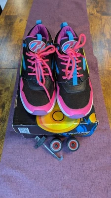 Heelys Force HE100881 Black Pink Neon Multi Colored Youth 5 Womens 6 NEW w/Box - Image 1 of 4