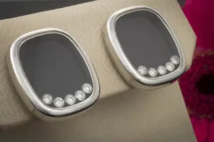 Chopard Ohrclips Ohrringe Happy Diamond groß mit Brillanten Weißgold 750 Schmuck - Bild 1 von 5