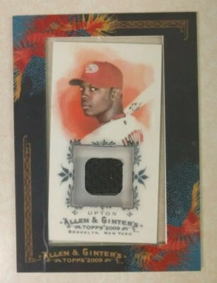 2009 Topps Allen & Ginter's JUSTIN UPTON Mini Framed Game Worn JERSEY! FREE S&H! - Image 1 of 2