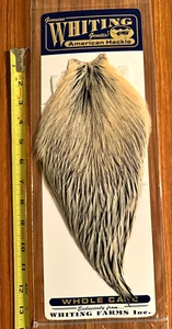 Whiting American Rooster Cape, Black Laced White, Fly Tying - Picture 1 of 2