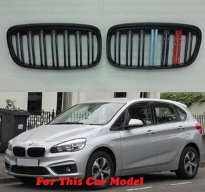 Front Grille M-TECH + ///M Color Matte Black For '14-'17 BMW F45/F46 2 Series  - Imagen 1 de 2