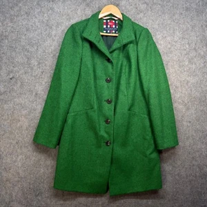 Abrigo Boden para mujer talla UK 10 verde 100 % lana tweed británico abrigo con botones - Imagen 1 de 17