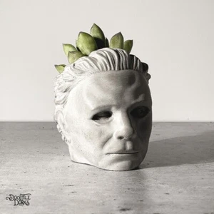 Unique Michael Myers Concrete Planter – Perfect for Halloween & Horror Fans! - Picture 1 of 4