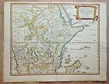 EAST AFRICA 1655 NICOLAS SANSON UNUSUAL LARGE ANTIQUE MAP IN COLORS