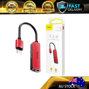 Baseus 3-in-1 iP Male to Dual iP & 3.5mm Female Adapter L52 - Picture 1 of 8