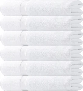 Wealuxe White Bath Towels 24X50 Inch, Cotton Towel Set for Bathroom, Hotel, Gym, - Picture 1 of 6