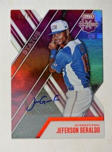 2017 Panini Elite Auto Status Die-Cut Red #169 Jeferson Geraldo /75