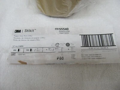 Rollo de disco de papel 3M Stikit 236u 5" Nh P80 peso C 100 piezas #55540 Foto 1 de 4
