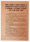 Volantino - R. S. I. - Italiani , conoscete le clausole... - WW2 - RSI Anno 1943