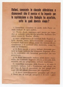 Flyer - R. S. I. - Italians, know the clauses... - WW2 - RSI Year 1943 - Picture 1 of 2