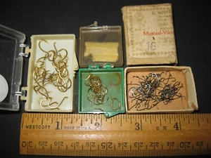 3 BOXES of Vintage Mustad + flyrod, SALMON, panfish, trout hooks various sizes - Picture 1 of 4