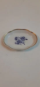 Vintage Richard Ginori Savona small pin trinket oval dish purple  Grannycore - Picture 1 of 4
