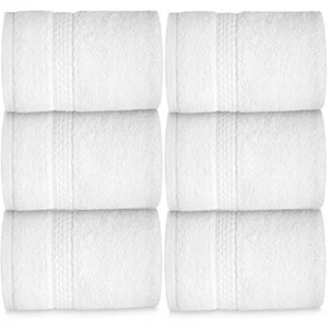 6 Pack Luxury Hand Towels “ 100% Cotton Extra Soft Hand Towels Highly Absorbent  - Picture 1 of 7