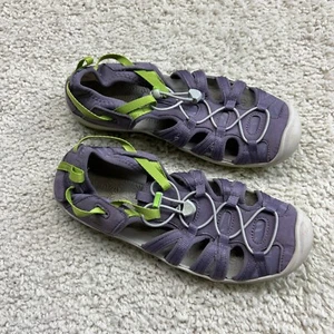 Keen Youth Size 6 Sandals Purple Green Hiking Shoes 1016694 Water Beach - Picture 1 of 7