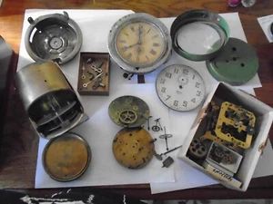 MISC CLOCK PARTS LOT - COLLECTIBLE /ANTIQUES /CLOCKS - Picture 1 of 14