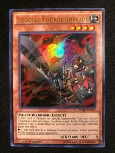 Yugioh RATE-EN017 Zoodiac Thoroughblade Ultra Raro 1ª Edición - Imagen 1 de 2