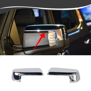 2x Rearview Mirror Cover Trim Shell For Chevy Silverado/ GMC Sierra 2019+ Chrome - Picture 1 of 6