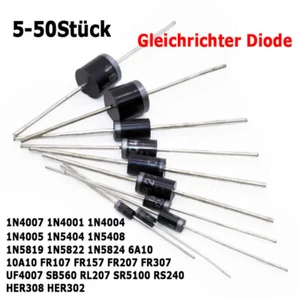 DIP Schnelle Wiederherstellung Gleichrichter Diode 1N4001/FR107/10A10 - HER302 - Bild 1 von 6
