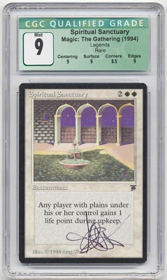 Graded Signed Spiritual Sanctuary CGC Legends Artist Amy Weber MTG Reserved List - Image 1 of 2
