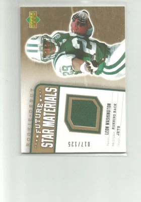 2006 Rookie Debut Future Star Materials GOLD #FSMLW LEON WASHINGTON 017/125 - Image 1 of 2