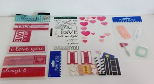 Lot of 5 Scrapbook Sticker Decoration Sheets Medical Movies Love Romance Hearts - Picture 1 of 13