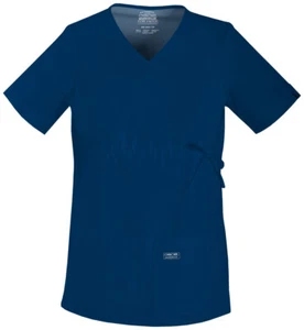 Scrubs WW Women's Maternity V-Neck Knit Panel Top 4708 Navy Size M - Picture 1 of 1