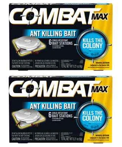 Combat Max 2-Pack of Ant Killing Bait Stations, Indoor/Outdoor Use, 6ct each ๐ - Picture 1 of 5