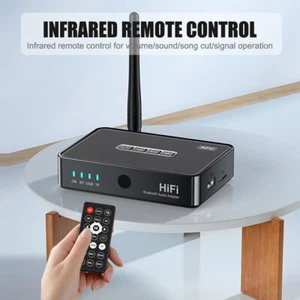 Bluetooth 5.1 Receiver Long Range For TV Home Stereo Audio-Adapter - Picture 1 of 13