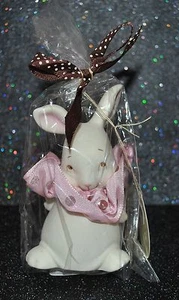 NEW DEPT 56 DOTTIE Shy BUNNY Girl Kristi Pierro ENESKO Figurine Polka Dot Ribbon - Picture 1 of 2