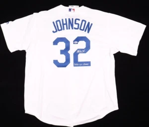 Magic Johnson Signed Los Angeles Dodger Jersey Ins."2020 WS Champs"/ Beckett COA - Picture 1 of 6