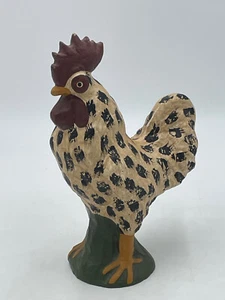 Gallo rústico pintado a mano 8” de alto estatua de pollo resina granja decoración de campo - Imagen 1 de 6