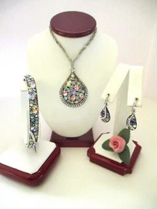Brighton"TRUST YOUR JOURNEY" Necklace-Earring-Bracelet Set ($322) NWT/Pouch - Picture 1 of 6