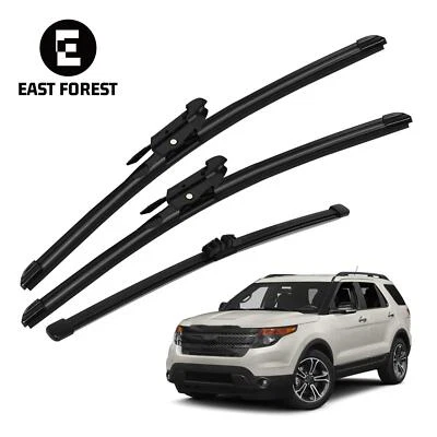 Juego de escobillas limpiaparabrisas delanteras + traseras para Ford Explorer 2011-2019 USSHIP Foto 1 de 4