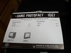 SAMS PHOTOFACT FOLDER SET NO. 1667 - Picture 1 of 2