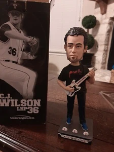 2008 MLB Texas Rangers CJ Wilson Rockstar Bobblehead LHP36 NEW IN BOX - Picture 1 of 9