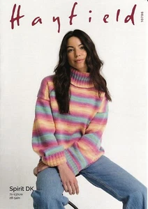 Hayfield Spirit DK Knitting Pattern - 10796 Ladies Sweater - Picture 1 of 2