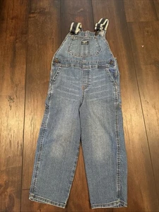 Mono vaquero Oshkosh B'gosh blanco azul a rayas correas Vestbak para niños 5T - Imagen 1 de 5