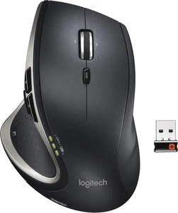 Logitech Wireless Performance Mouse MX Darkfield + Unifying Receiver Dongle USB - Picture 1 of 7